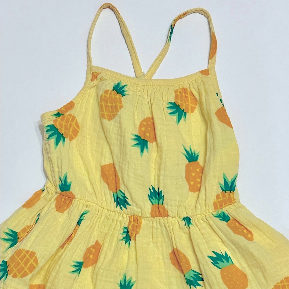 Cat & Jack Yellow Pineapple Spaghetti Strap Sundress in Size 4T - Picture 3 of 8